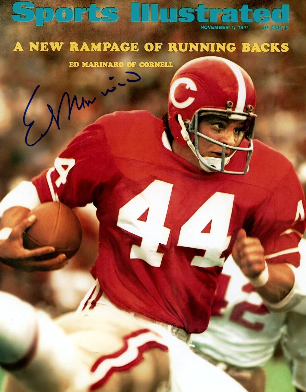 Ed Marinaro Signed Autographed Cornell Big Red 8x10 SI Photo LSCM COA-Powers Sports Memorabilia
