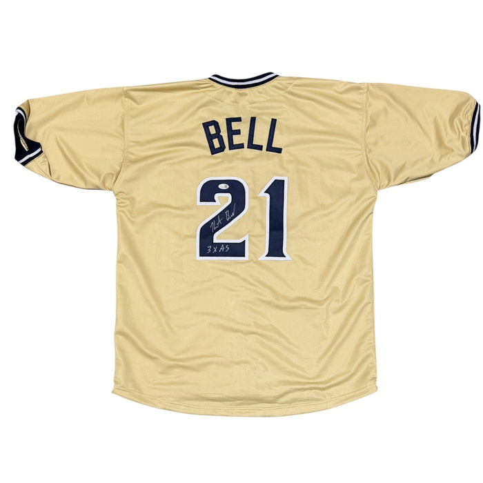 Heath Bell Signed San Diego Padres Custom Jersey w/ 3x AS JSA Witness COA-Powers Sports Memorabilia