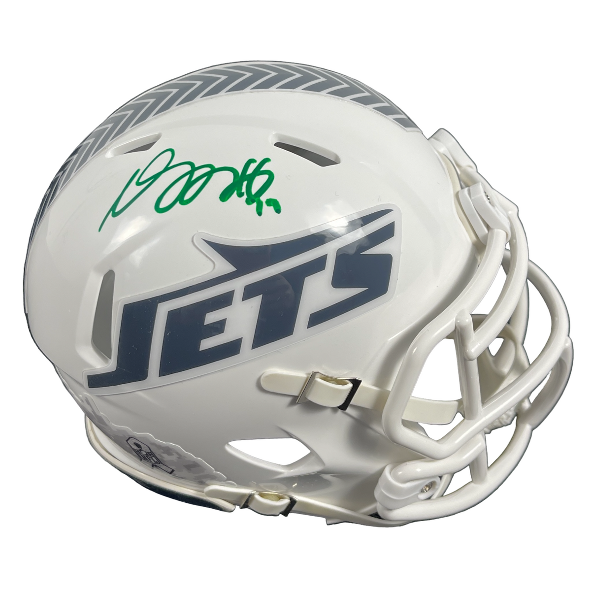 Davante Adams Signed New York Jets 24 Salute Mini Helmet Beckett Witness Authenticated-Powers Sports Memorabilia