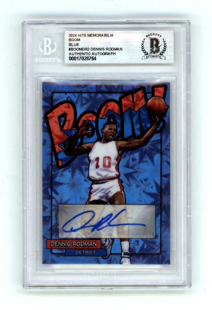 Dennis Rodman 2024 Hits Memorabilia BOOM Blue #/5 Signed BGS BAS Auto Pistons-Powers Sports Memorabilia