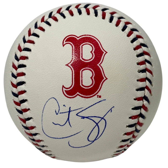 Curt Schilling Signed Boston Red Sox Logo ROMLB Baseball JSA Witness Authenticated-Powers Sports Memorabilia