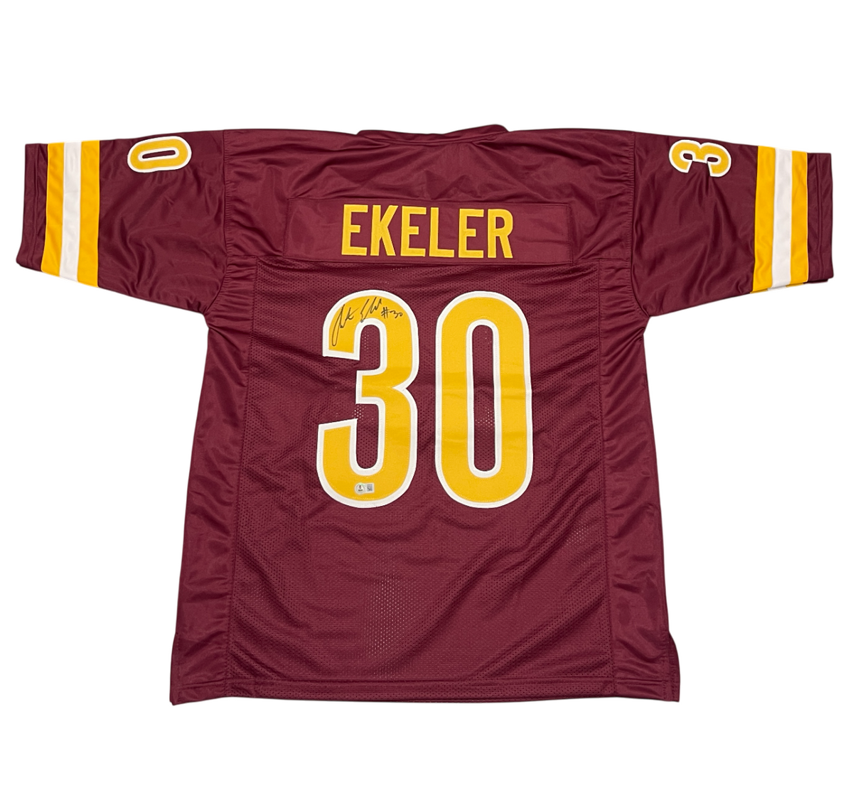 Austin Ekeler Signed Washington Commanders Custom Jersey Beckett Witness BAS COA-Powers Sports Memorabilia