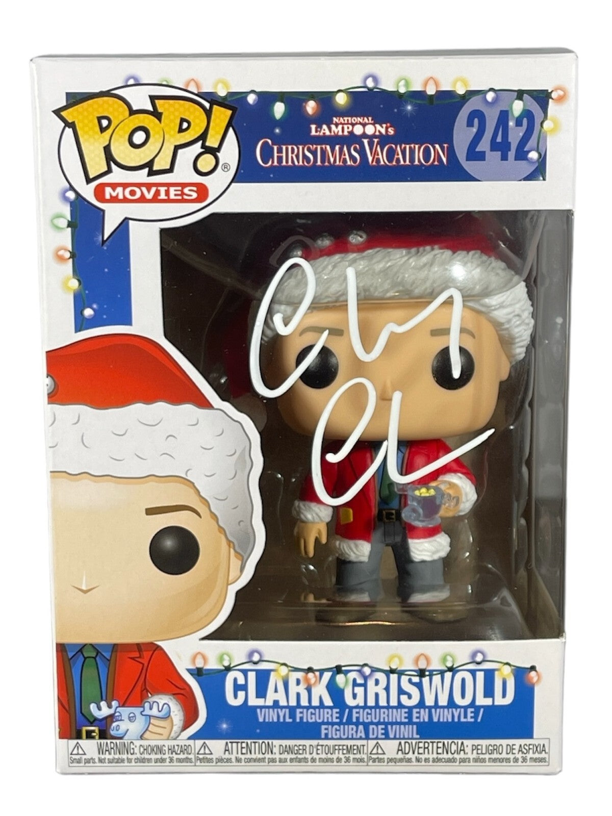 Chevy Chase Signed Auto Clark Griswold Christmas Vacation Funko Pop #242 Beckett Authenticated-Powers Sports Memorabilia
