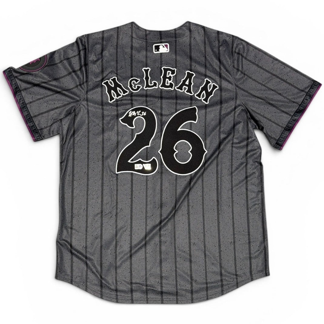 Nolan McLean Signed New York Mets City Connect Nike Jersey FANATICS Authenticated-Powers Sports Memorabilia