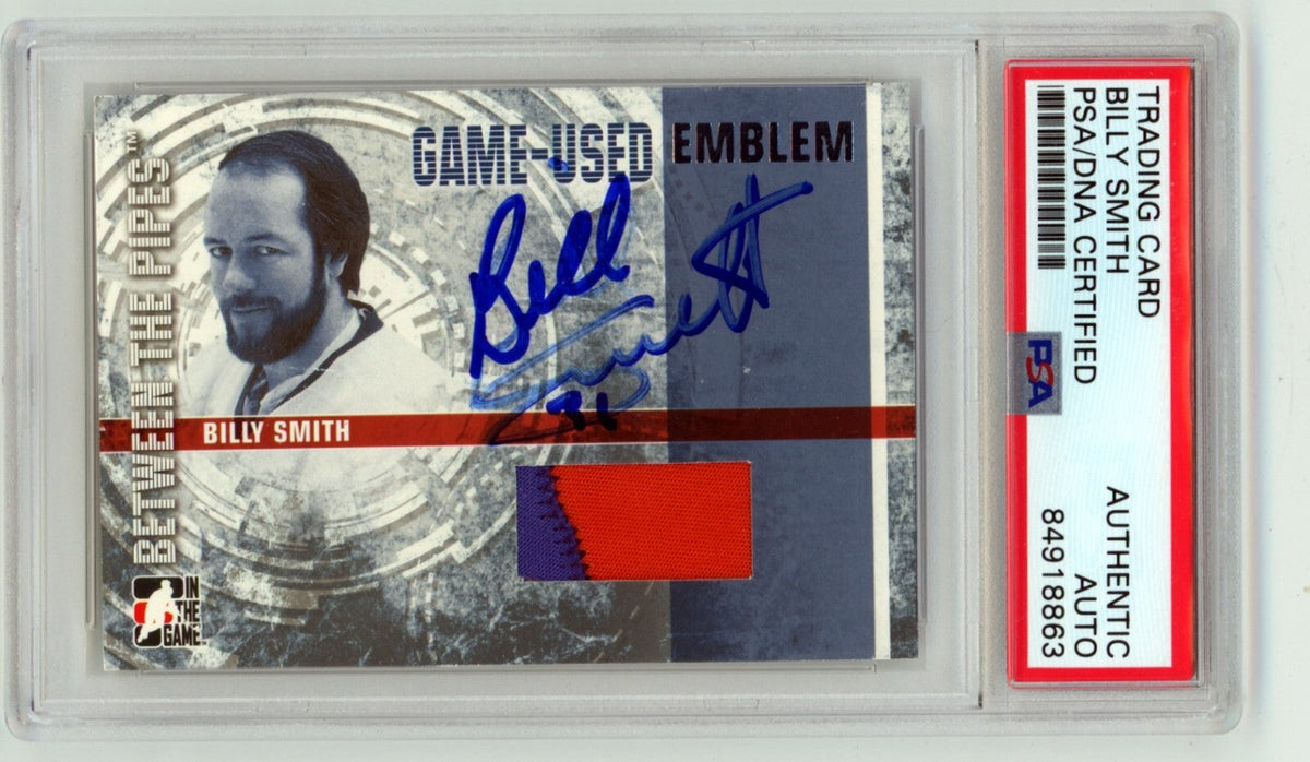 Billy Smith 2007-08 ITG Between the Pipes #GUE-12 Signed Patch Auto PSA Auto-Powers Sports Memorabilia