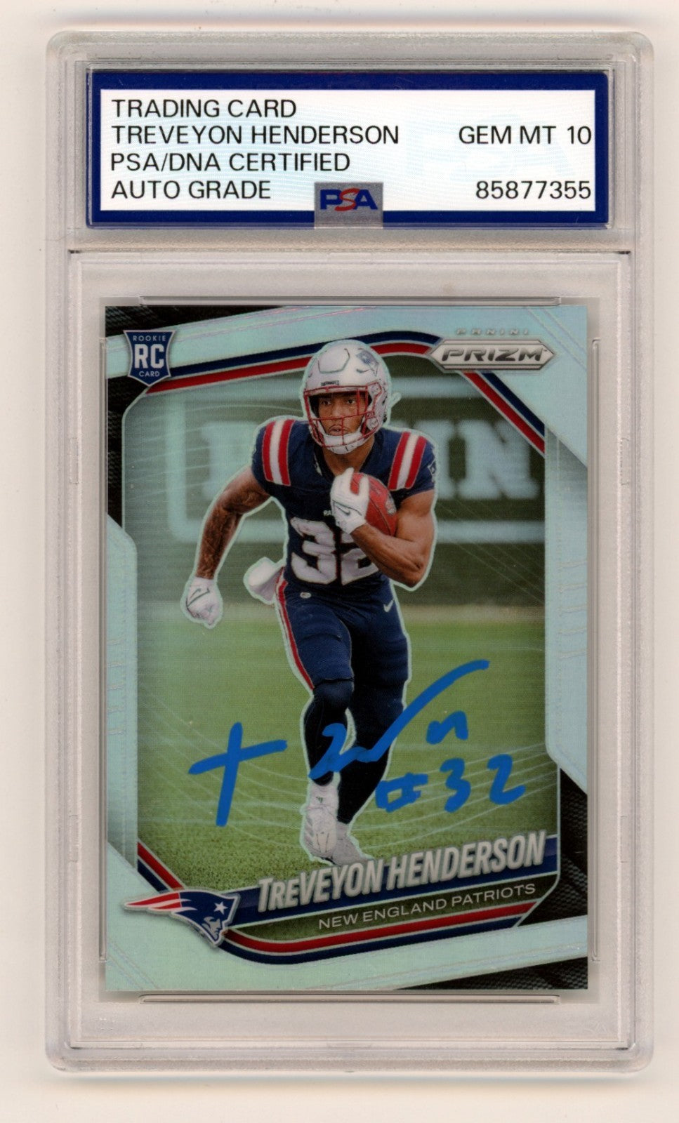 TreVeyon Henderson 2025 Panini Silver Prizm Signed Auto Rookie RC PSA 10 Auto-Powers Sports Memorabilia