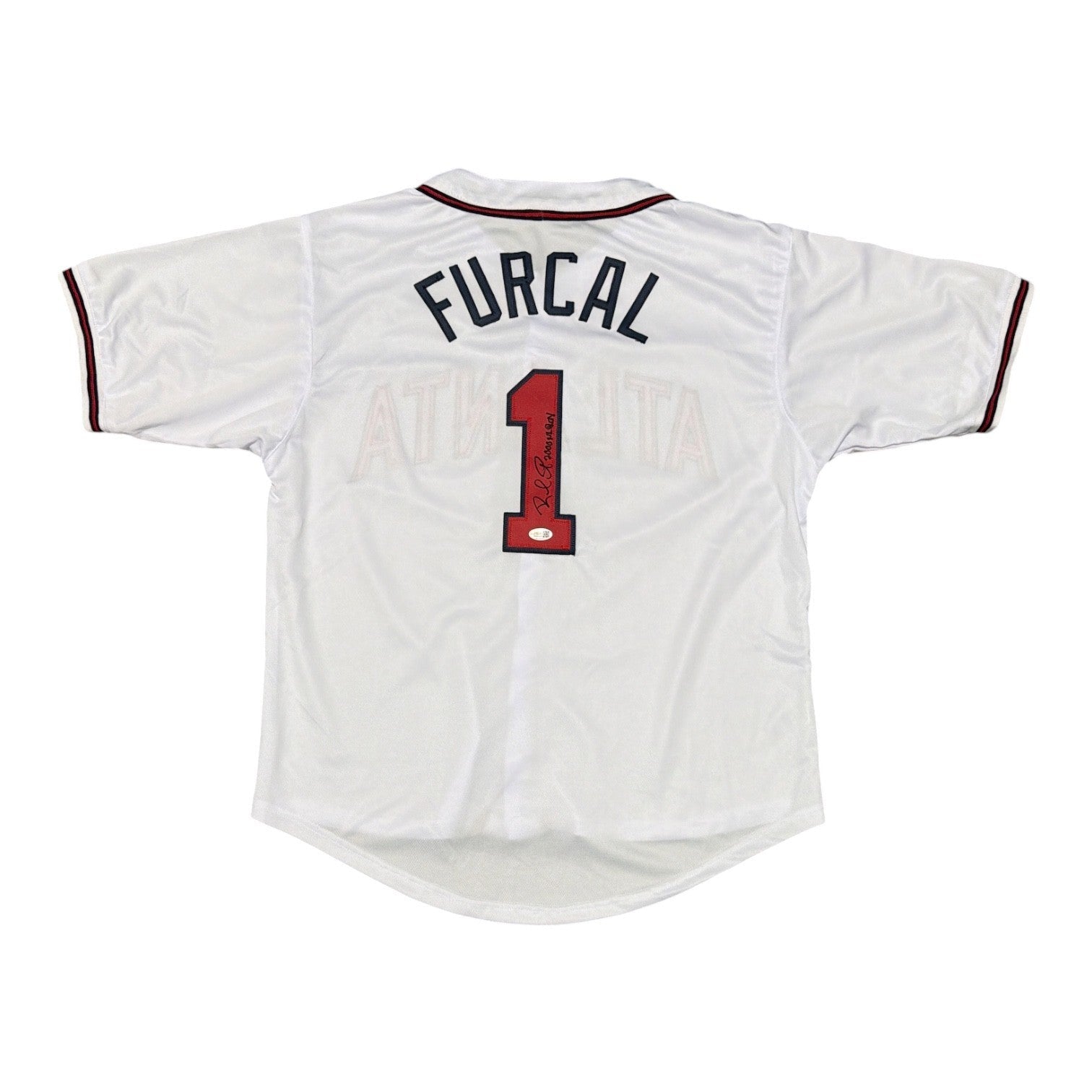 Rafael Furcal Signed Custom Jersey w/ 2000 NL ROY JSA Witness Authenticated-Powers Sports Memorabilia