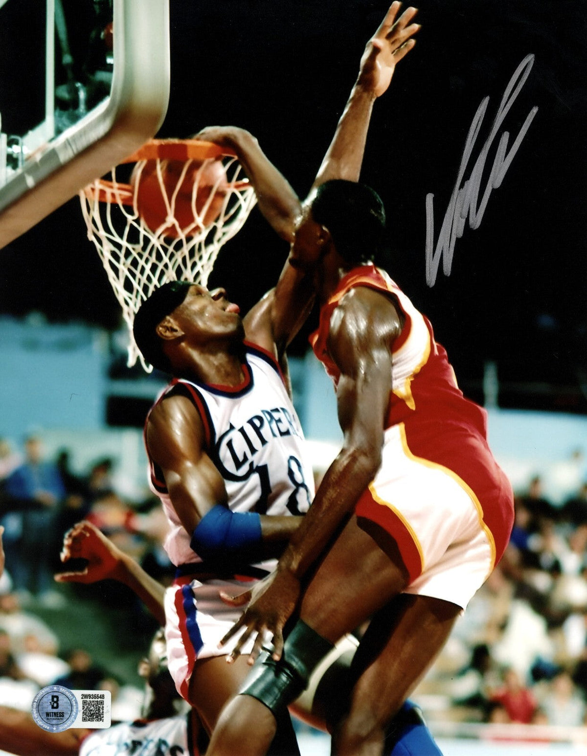 Dominique Wilkins Signed Atlanta Hawks 8x10 Photo Beckett Witness BAS COA #3-Powers Sports Memorabilia