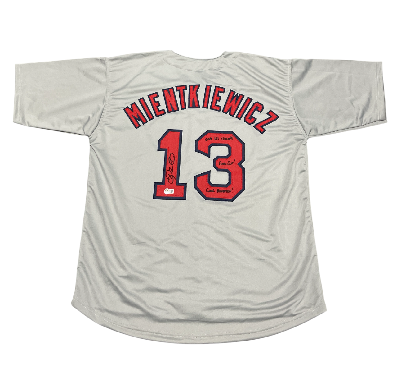 Doug Mientkiewicz Signed Custom Jersey w/ 3 Insc Beckett Authenticated-Powers Sports Memorabilia