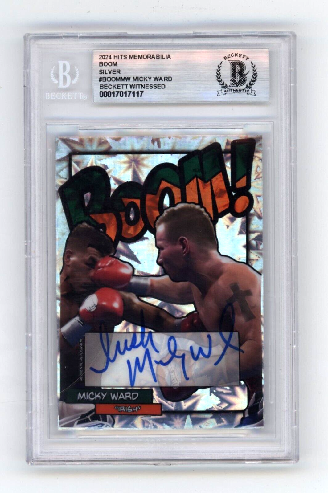Mickey Ward 2024 Hits Memorabilia BOOM Silver #/20 Signed BGS BAS Auto Irish-Powers Sports Memorabilia