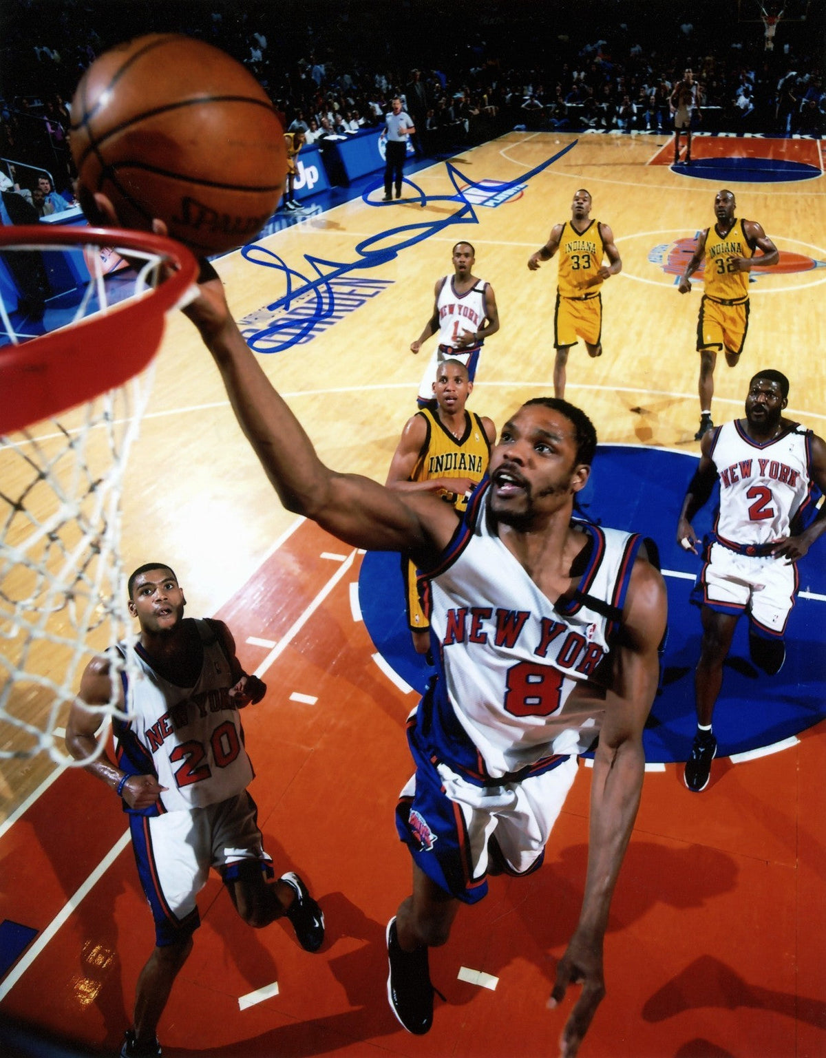 Latrell Sprewell Signed Autographed New York Knicks 8x10 Photo LSCM COA #1-Powers Sports Memorabilia