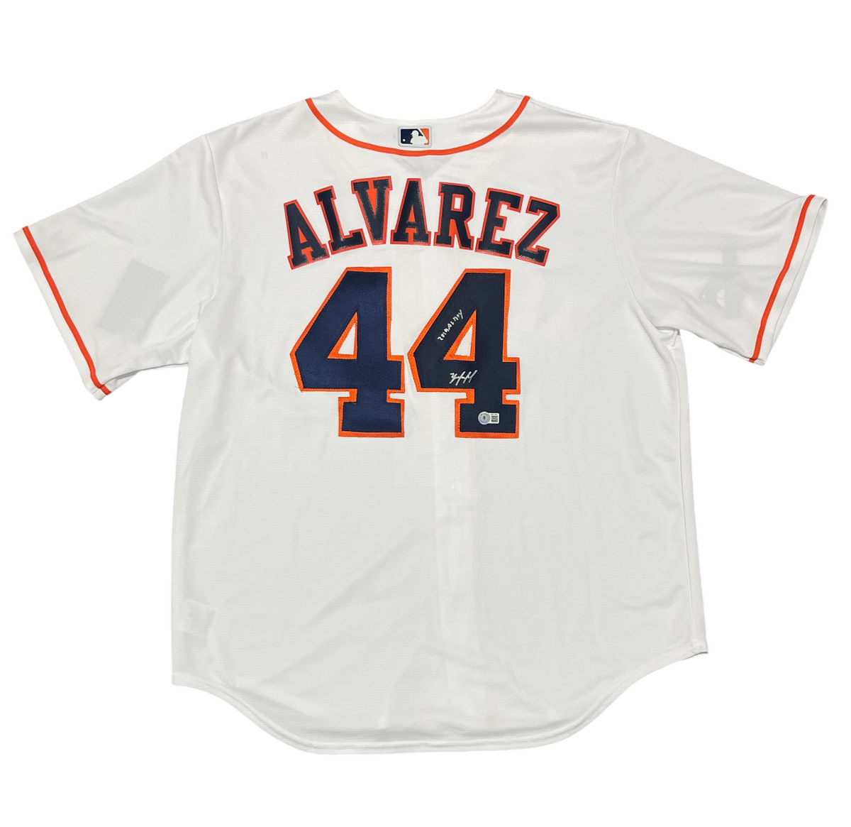 Yordan Alvarez Signed Astros Nike Jersey w/ 2019 AL ROY Beckett Witness BAS COA-Powers Sports Memorabilia