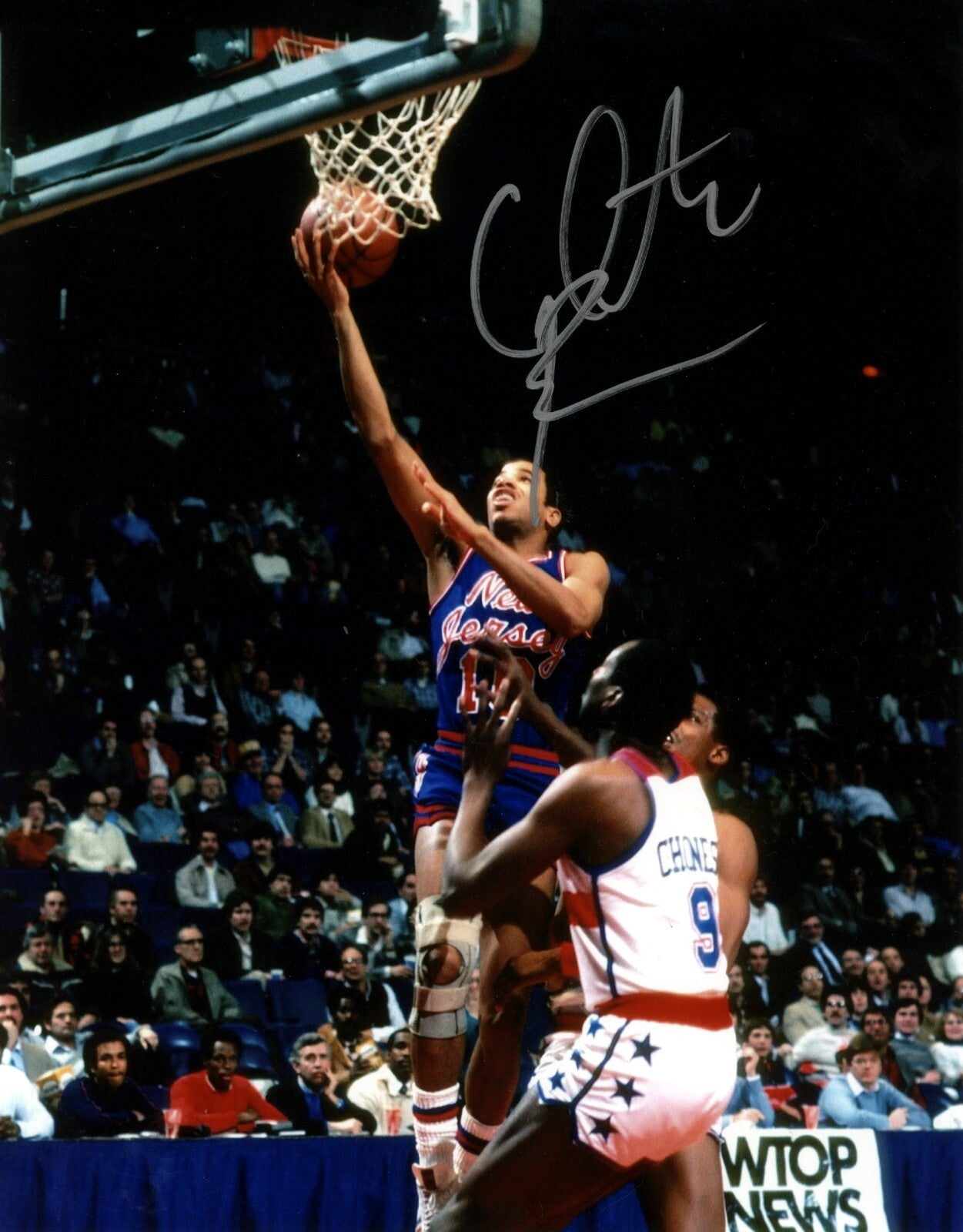Otis Anderson Signed New Jersey Nets 8x10 Photo LSCM Authenticated #1-Powers Sports Memorabilia