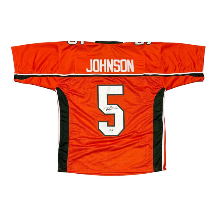 Andre Johnson Signed Custom Jersey Beckett Witness Authenticated-Powers Sports Memorabilia
