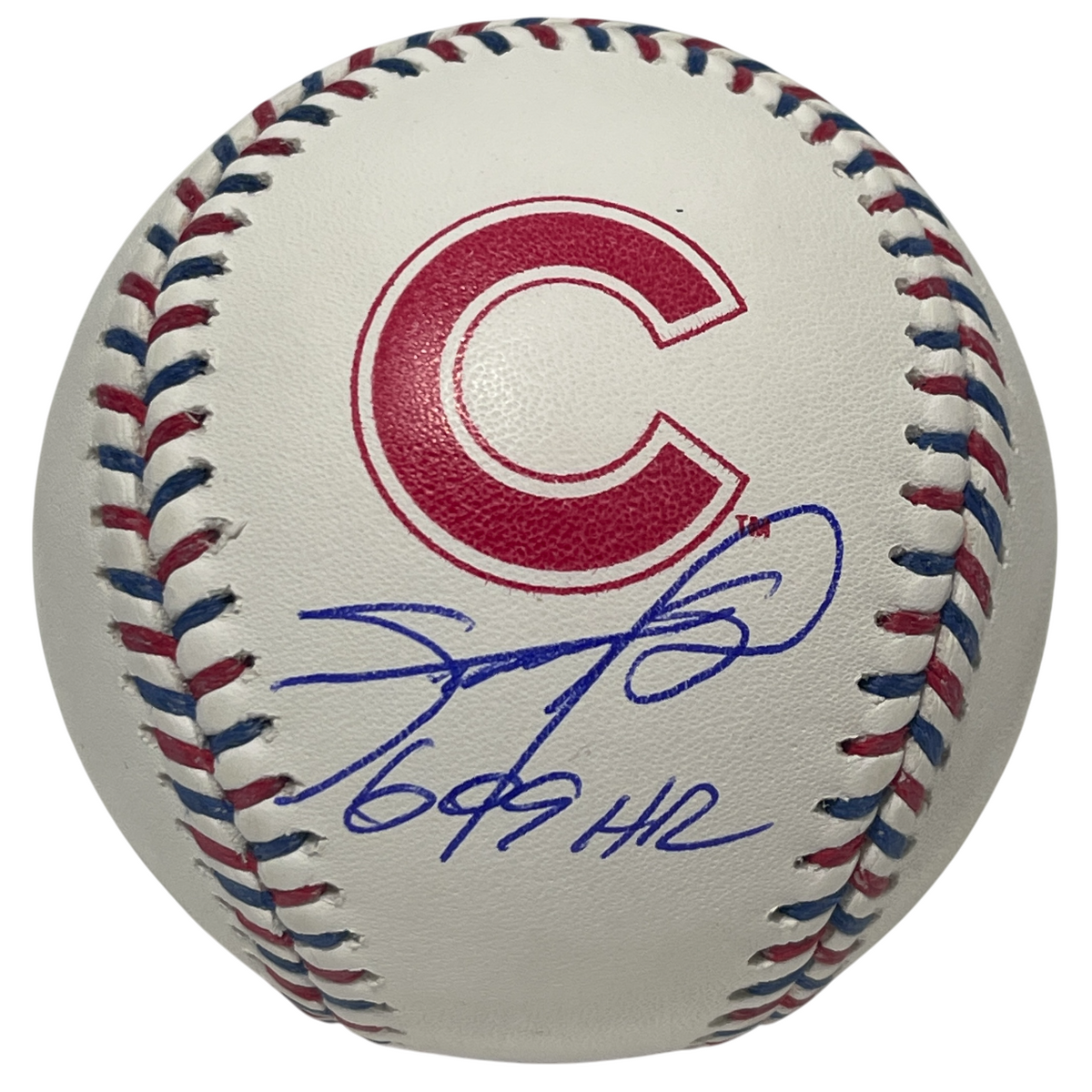 Sammy Sosa Signed Cubs Logo ROMLB Baseball w/ 609 HR Beckett Witness Authenticated-Powers Sports Memorabilia