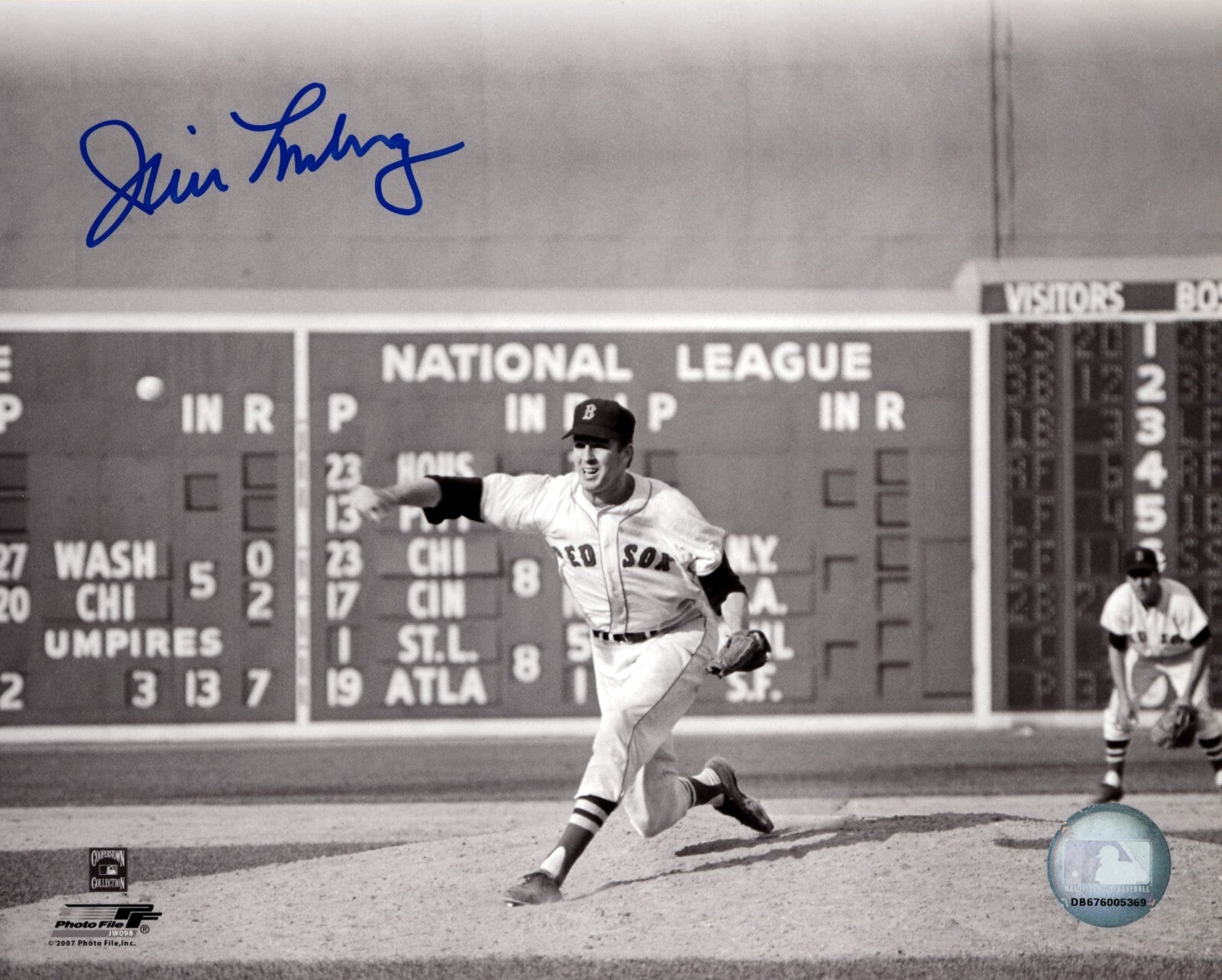 Jim Lonborg Signed Boston Red Sox 8x10 Photo file LSCM Authenticated #2-Powers Sports Memorabilia