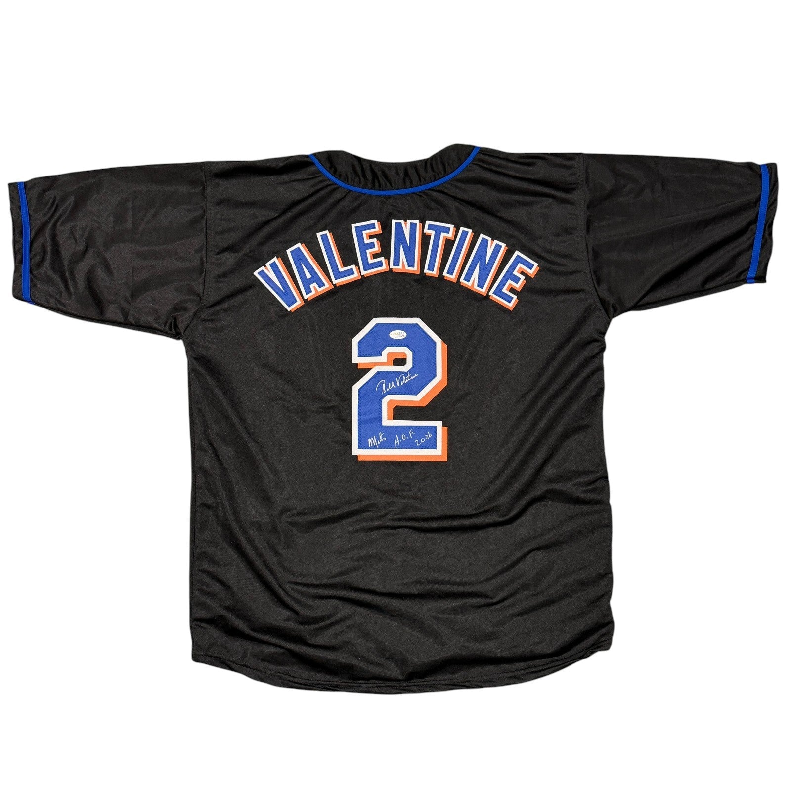 Bobby Valentine Signed Custom Jersey w/ Mets HOF 2026 JSA Witness Authenticated-Powers Sports Memorabilia