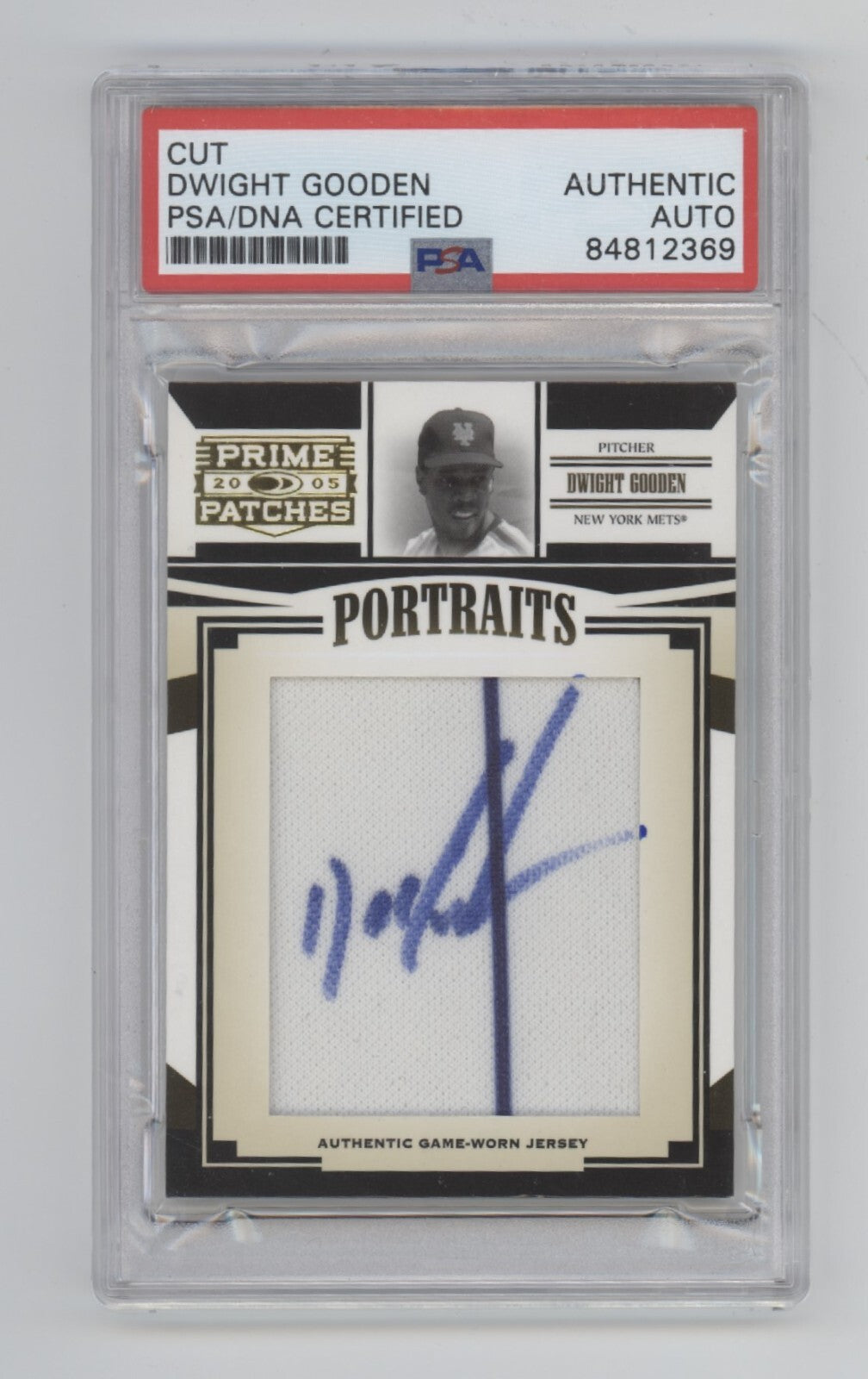 Dwight Gooden 2005 Donruss Prime Patches Portrait Game-Worn Jersey /424 PSA Auto-Powers Sports Memorabilia