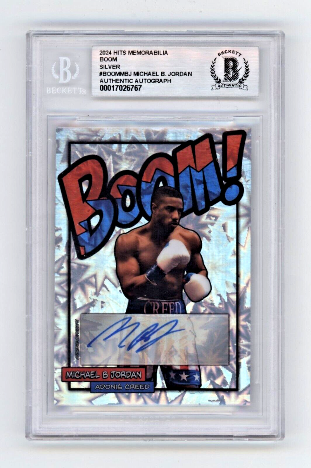 Michael B. Jordan 2024 Hits Memorabilia BOOM Silver #/10 Signed BGS BAS Auto-Powers Sports Memorabilia
