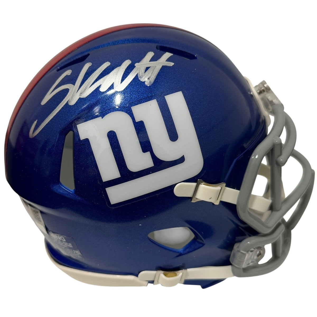 Cam Skattebo Signed Autographed New York Giants Speed Mini Helmet FANATICS COA-Powers Sports Memorabilia