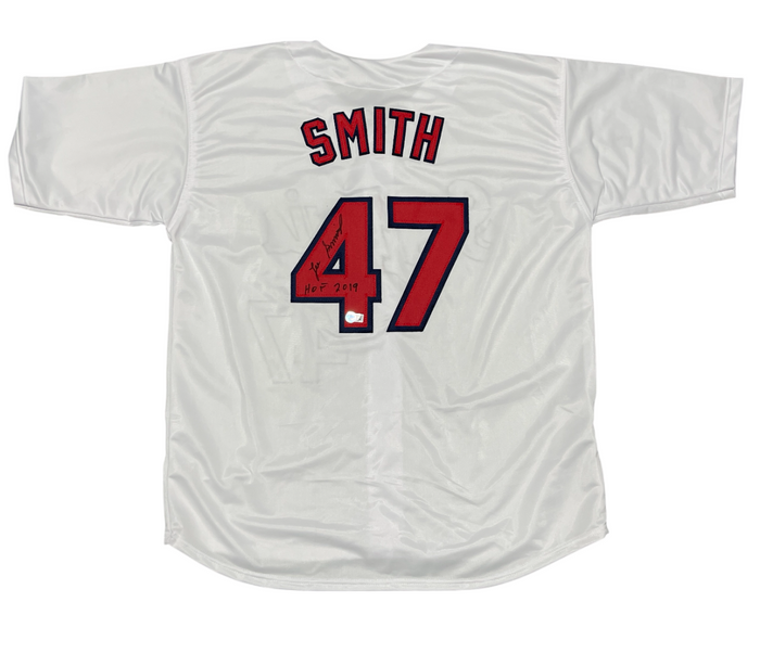 Lee Smith Signed St. Louis Cardinals Custom Jersey w/HOF 2019 Beckett W BAS COA-Powers Sports Memorabilia