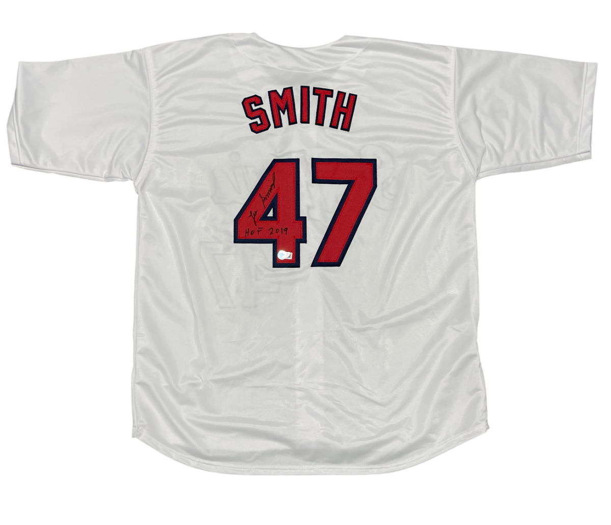 Lee Smith Signed St. Louis Cardinals Custom Jersey w/HOF 2019 Beckett W BAS COA-Powers Sports Memorabilia
