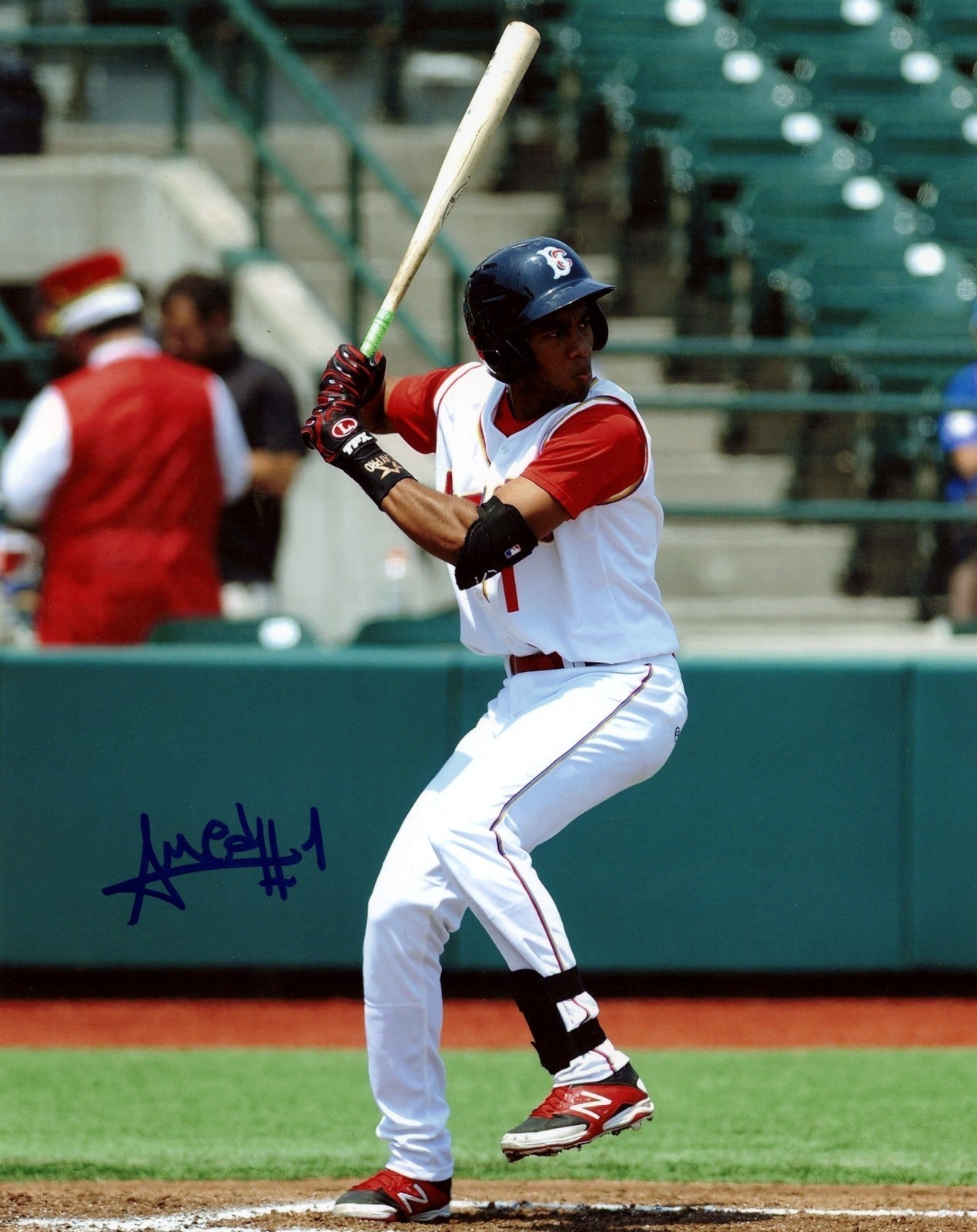 Amed Rosario Signed Brooklyn Cyclones 8x10 Photo LSCM Authenticated Mets #1-Powers Sports Memorabilia