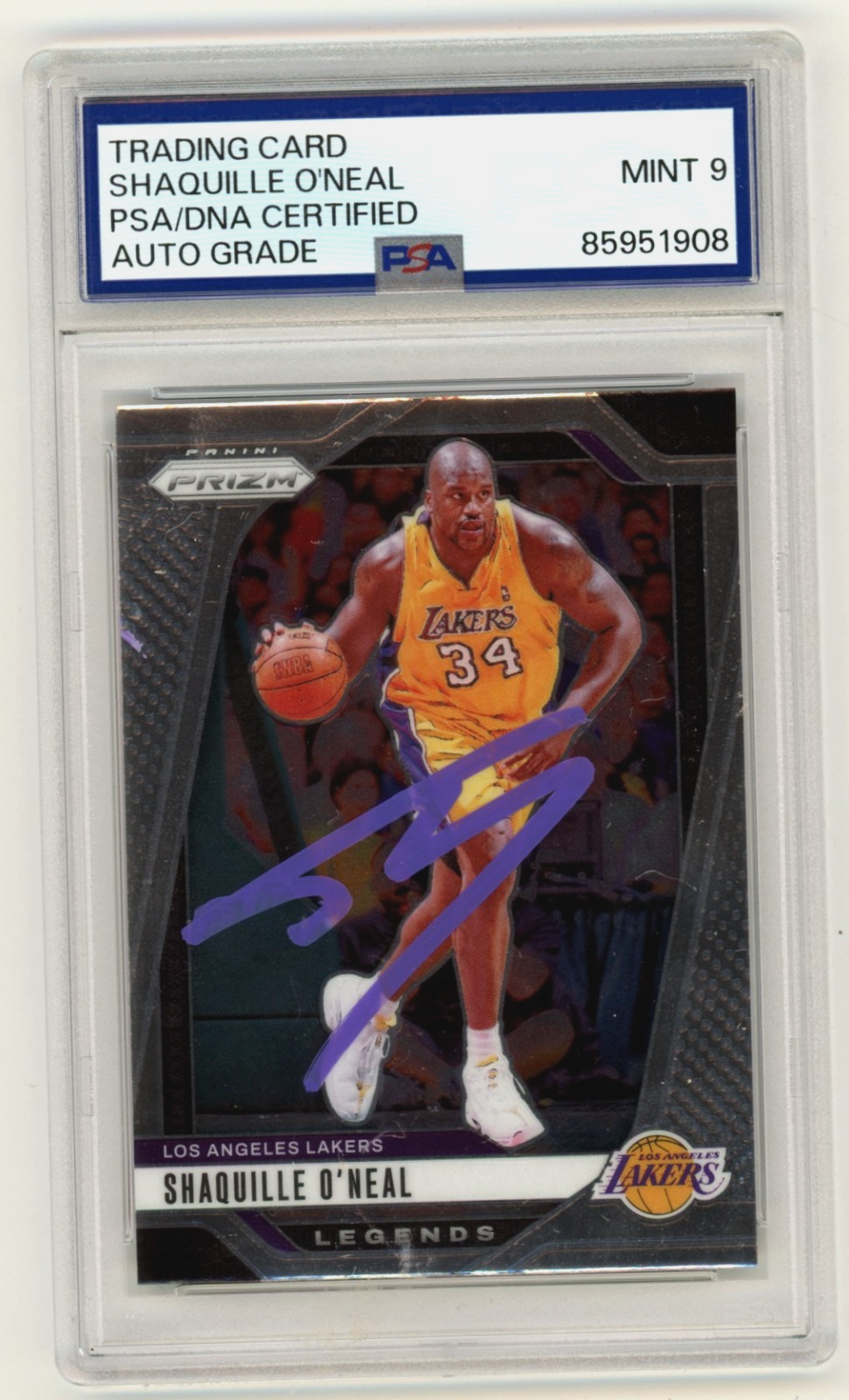 Shaquille O'Neal 2024-25 Panini Prizm #290 Signed PSA 9 Auto Shaq Lakers-Powers Sports Memorabilia
