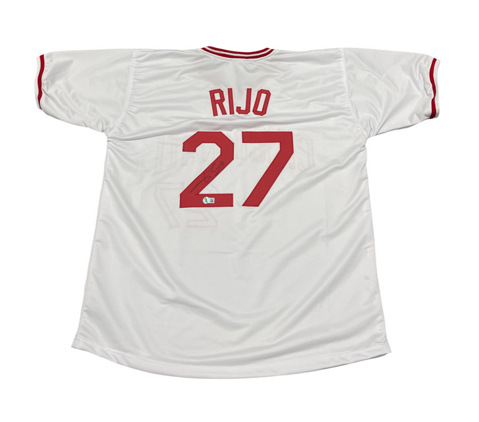 Jose Rijo Signed Cincinnati Reds Custom Jersey Beckett Witness BAS COA-Powers Sports Memorabilia
