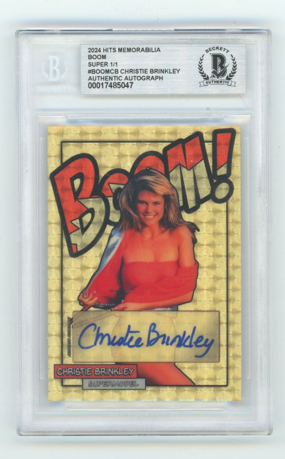 Christie Brinkley 2024 Hits Memorabilia BOOM Super 1/1 Signed BGS BAS Auto-Powers Sports Memorabilia