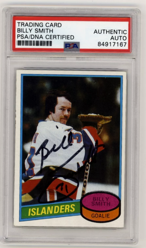 Billy Smith 1980-81 Topps Scratched #60 Signed PSA/DNA Authenticated Islanders HOF-Powers Sports Memorabilia