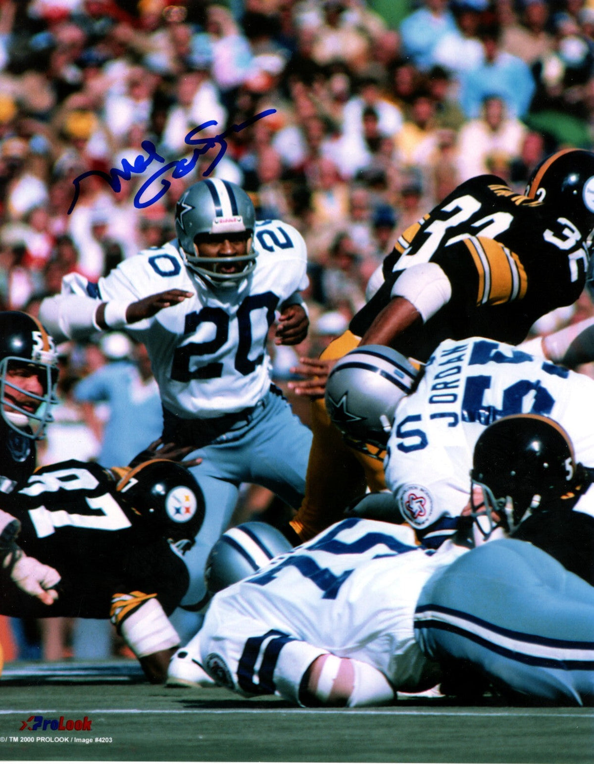 Mel Renfro Signed Autographed Dallas Cowboys 8x10 Photo LSCM COA #1-Powers Sports Memorabilia