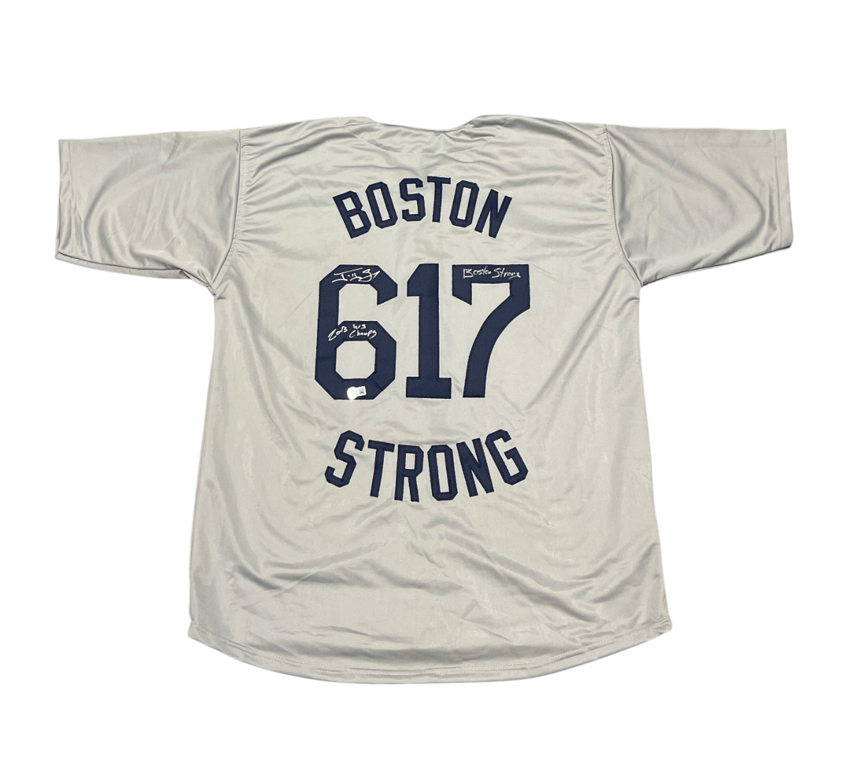 Jonny Gomes Signed Boston Strong Custom Jersey w/ 2 Ins Beckett Witness BAS COA-Powers Sports Memorabilia