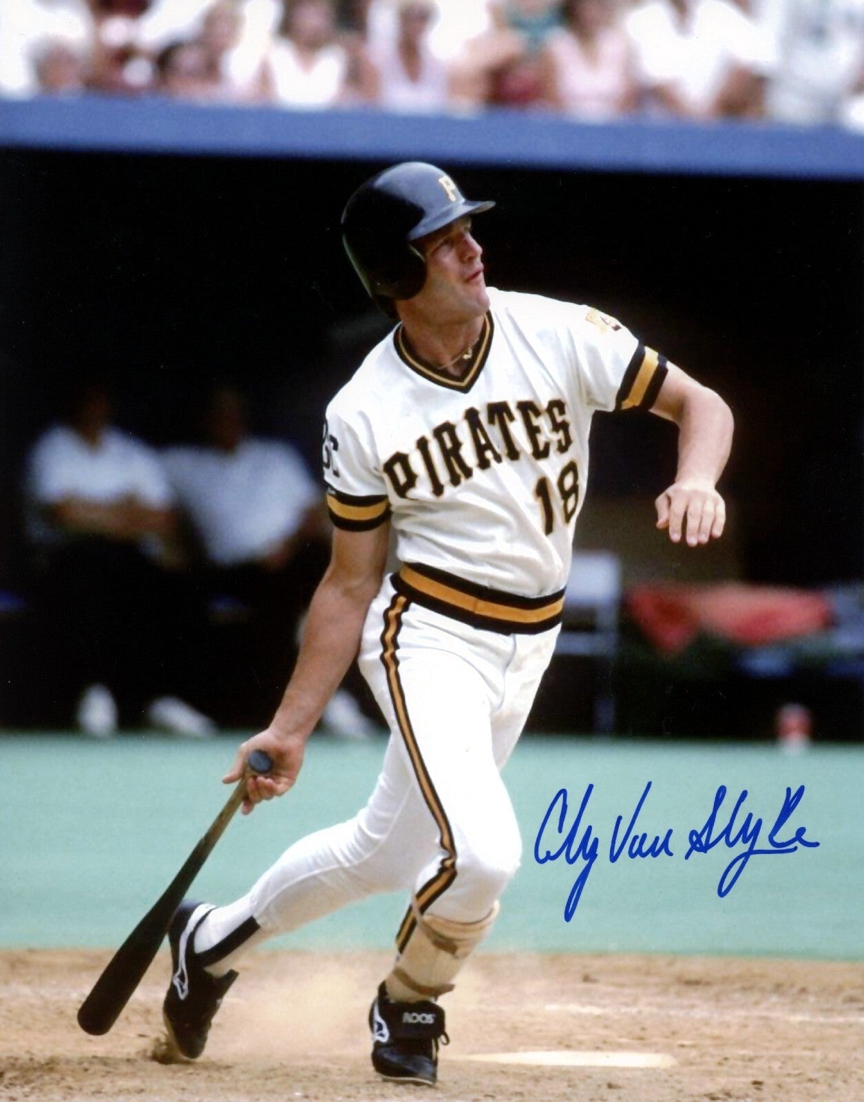 Andy Van Slyke Signed Pittsburgh Pirates 8x10 Photo LSCM Authenticated #2-Powers Sports Memorabilia