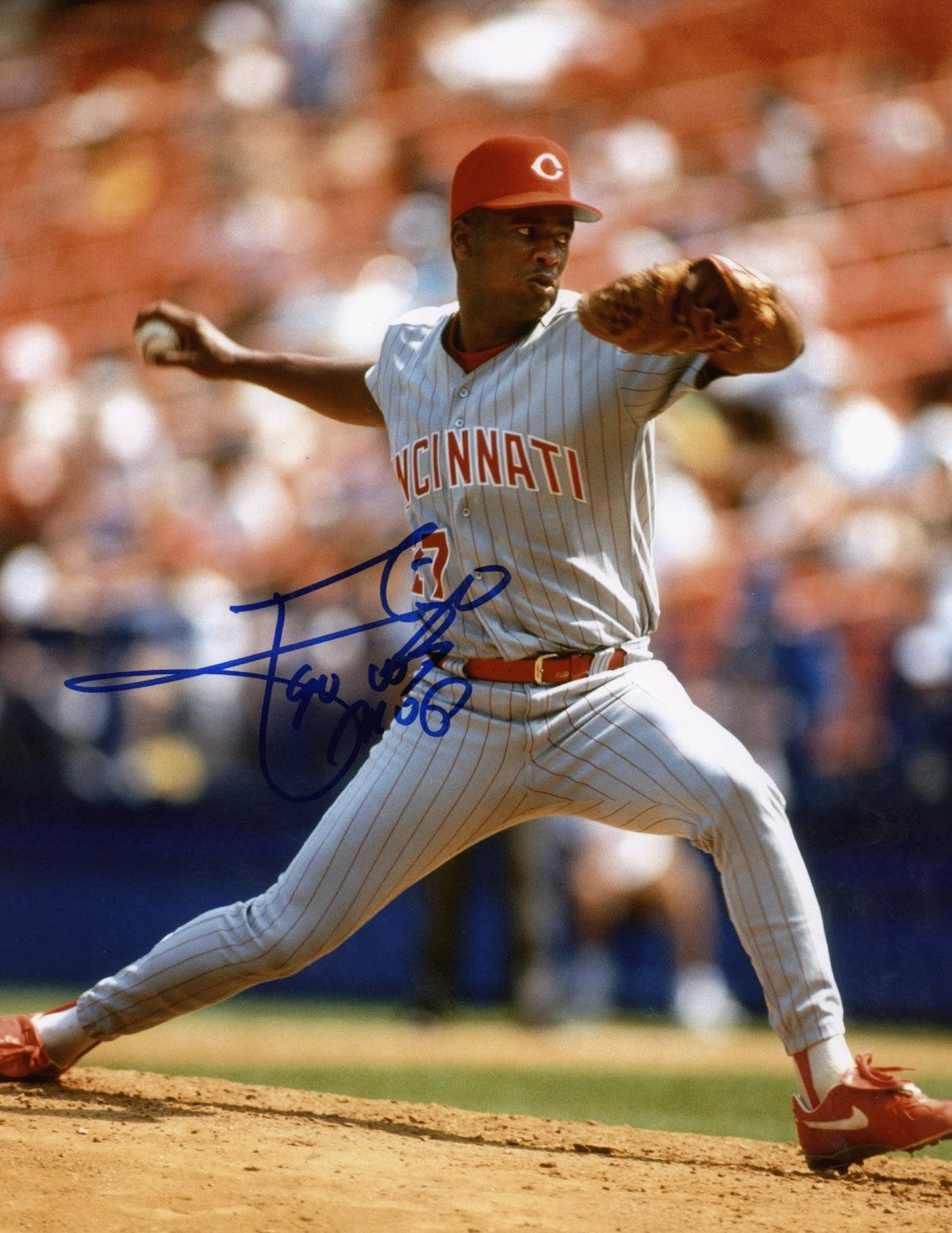 Jose Rijo Signed Cincinnati Reds 8x10 Photo w/ 90 WS MVP LSCM Authenticated #1-Powers Sports Memorabilia