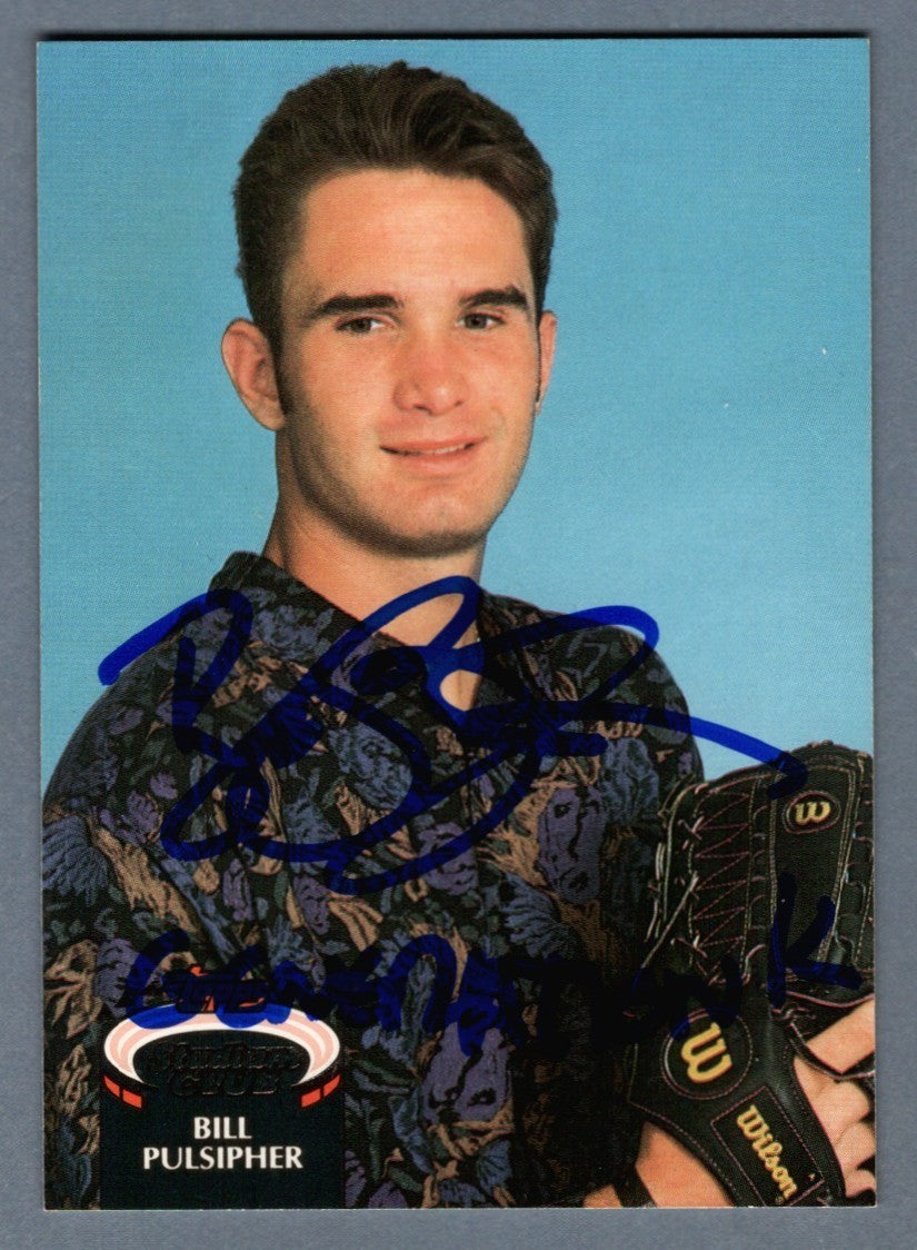 Bill Pulsipher Signed 1992 Topps Stadium Club RC w/ Generation K LSCM COA Mets-Powers Sports Memorabilia