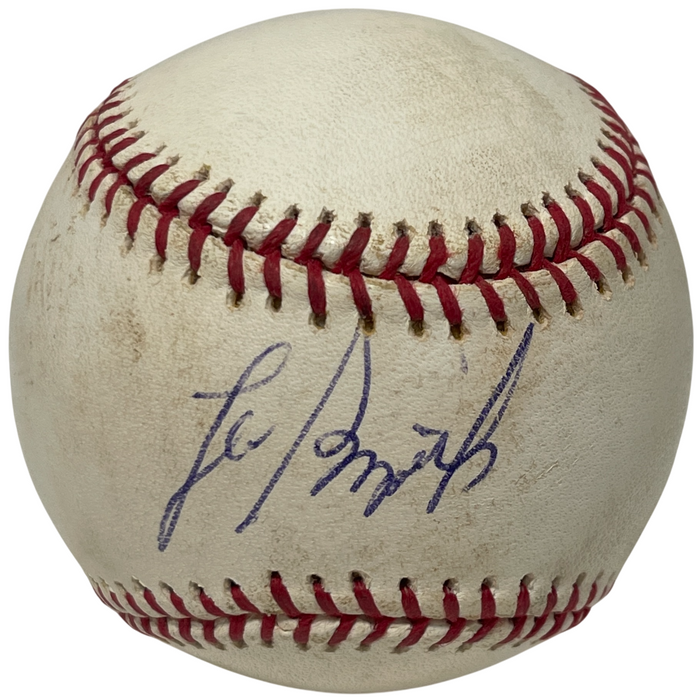Lee Smith Signed Game Used ROMLB Baseball Chicago Cubs HOF LSCM Authenticated-Powers Sports Memorabilia