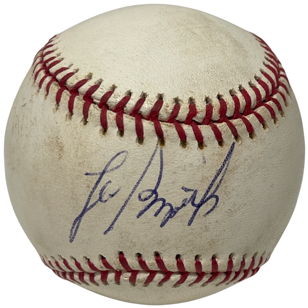Lee Smith Signed Game Used ROMLB Baseball Chicago Cubs HOF LSCM Authenticated-Powers Sports Memorabilia