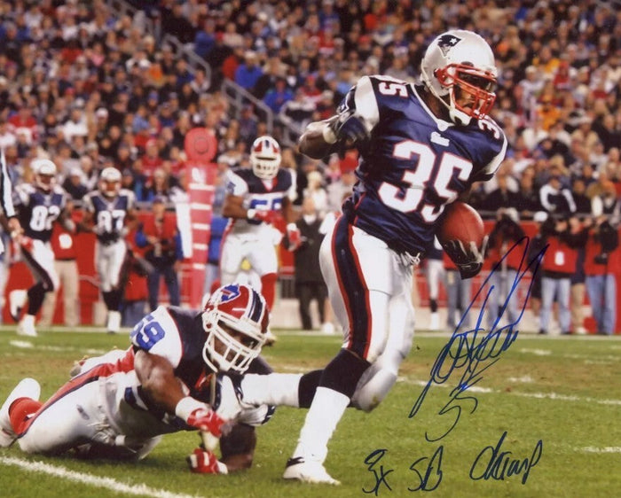 Patrick Pass Signed New England Patriots 8x10 Photo w/ 3x SB Champ LSCM Authenticated #3-Powers Sports Memorabilia