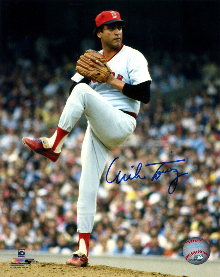 Mike Torrez Signed Boston Red Sox 8x10 Photo File LSCM Authenticated #3-Powers Sports Memorabilia