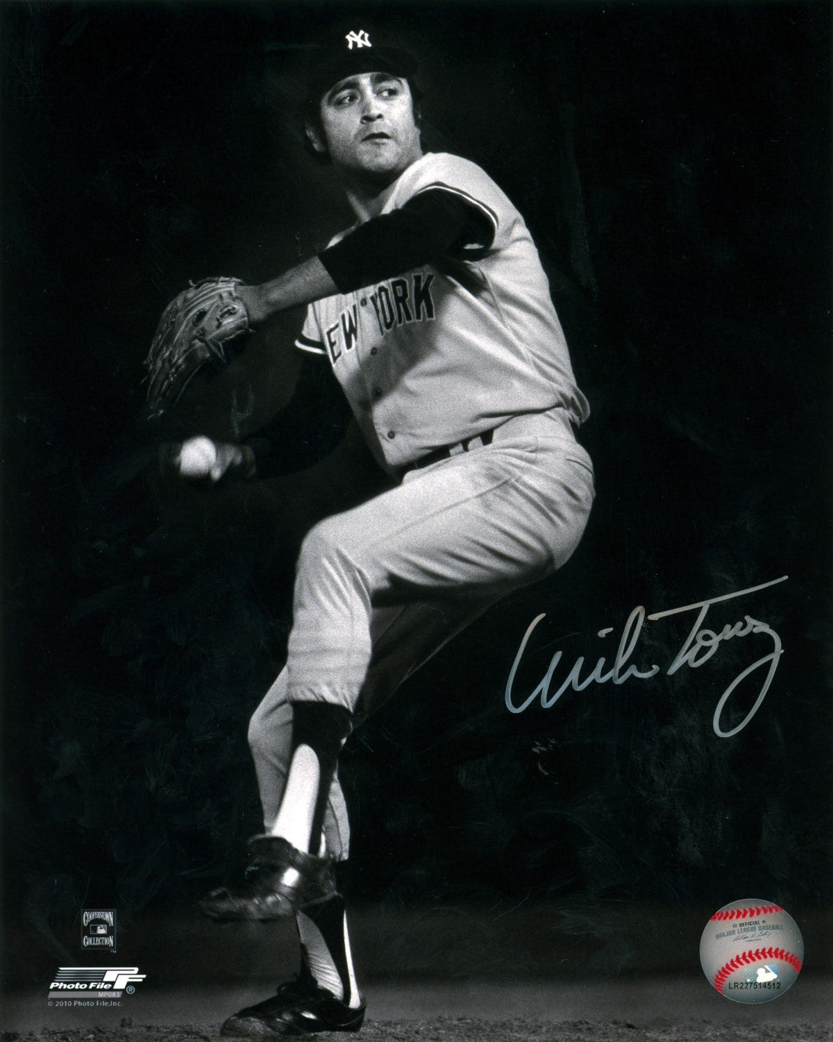 Mike Torrez Signed New York Yankees 8x10 Photo File LSCM Authenticated #4-Powers Sports Memorabilia