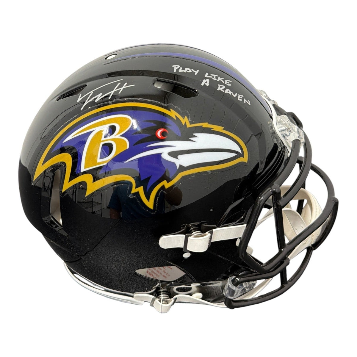 Trey Hendrickson Signed Ravens Authentic FS Full Size Helmet w/ Insc JSA Witness Authenticated-Powers Sports Memorabilia