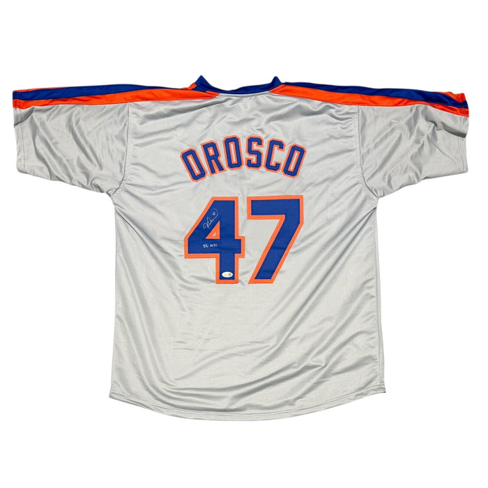 Jesse Orosco Signed New York Mets Custom Jersey w/ 86 WSC JSA Witness COA-Powers Sports Memorabilia
