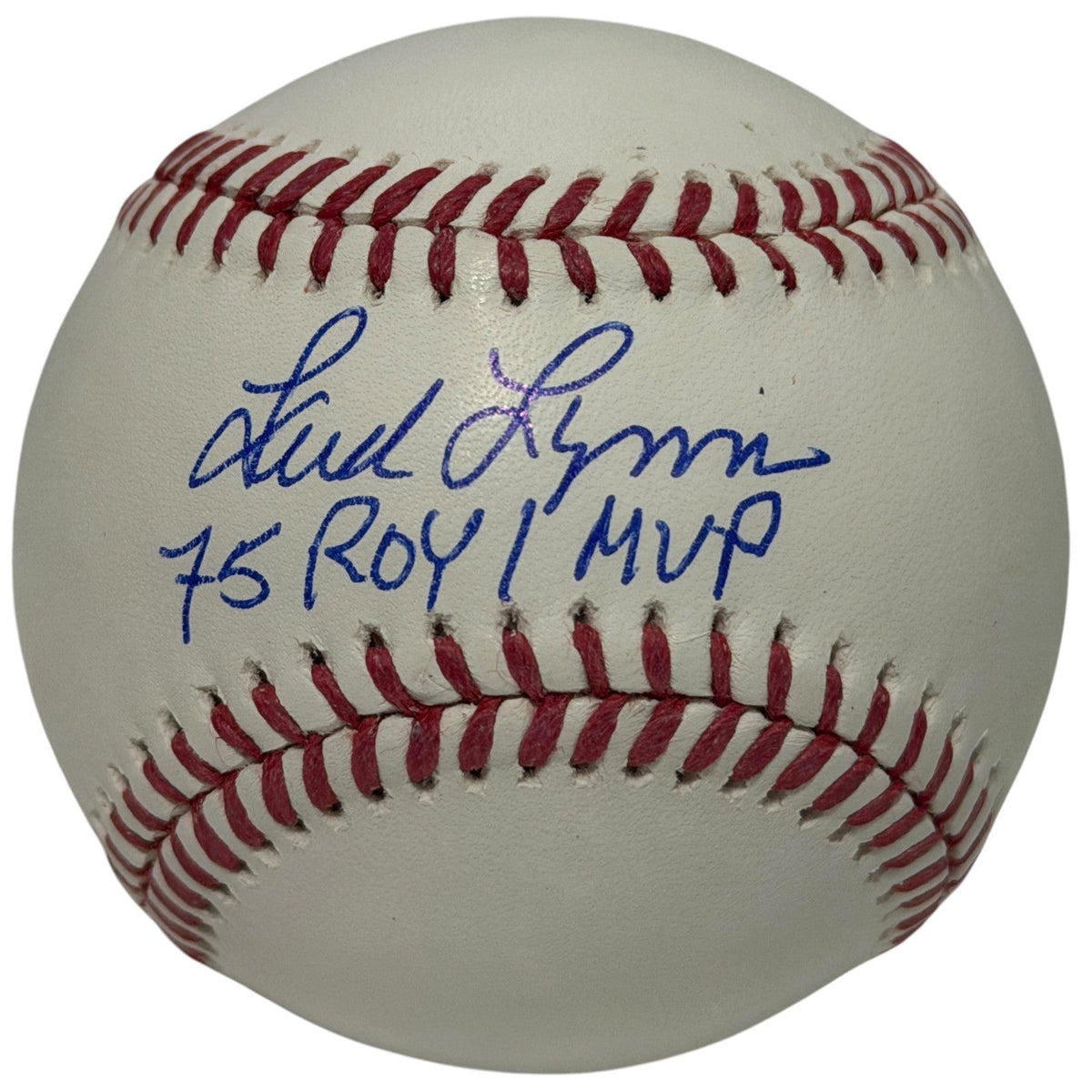 Fred Lynn Signed ROMLB Baseball w/ 75 ROY / MVP Insc JSA Witness Authenticated-Powers Sports Memorabilia