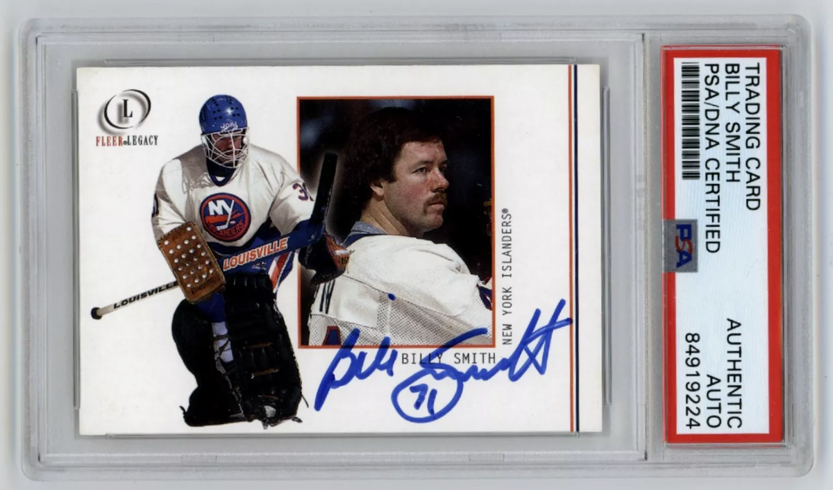 Billy Smith 2001-02 Fleer Legacy #23 Signed PSA Authentic Auto Islanders HOF-Powers Sports Memorabilia
