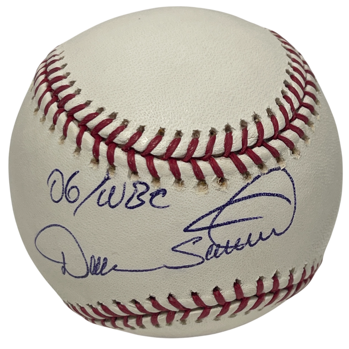 Duaner Sanchez Signed ROMLB Baseball w/ 06 WBC NY Mets LSCM Authenticated-Powers Sports Memorabilia