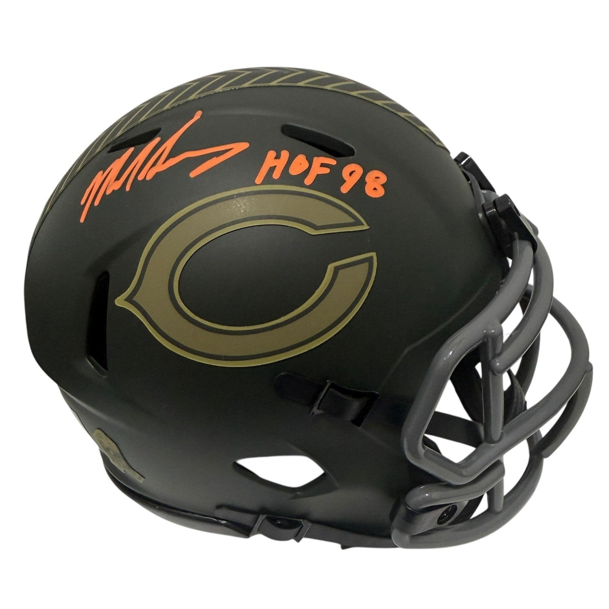Mike Singletary Signed Bears Salute to Service 25 Mini Helmet w/ HOF 98 JSA Authenticated-Powers Sports Memorabilia