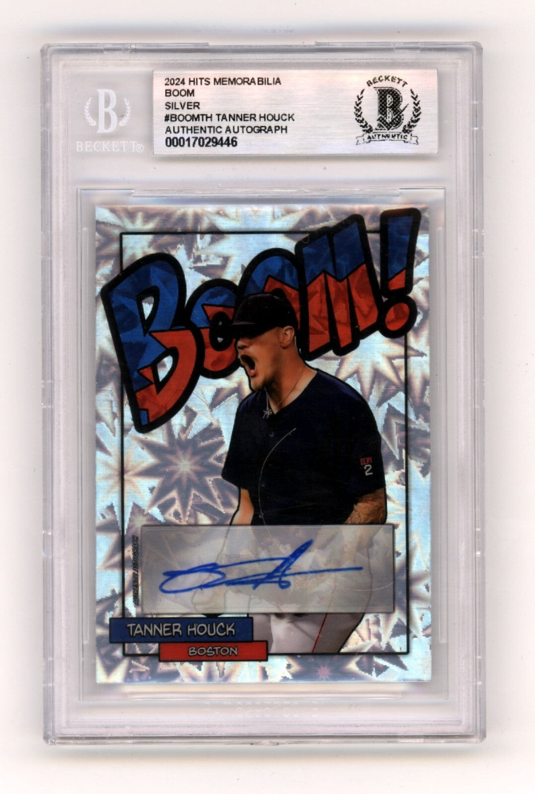 Tanner Houck 2024 Hits Memorabilia BOOM Silver #/10 Signed BGS BAS Auto Red Sox-Powers Sports Memorabilia