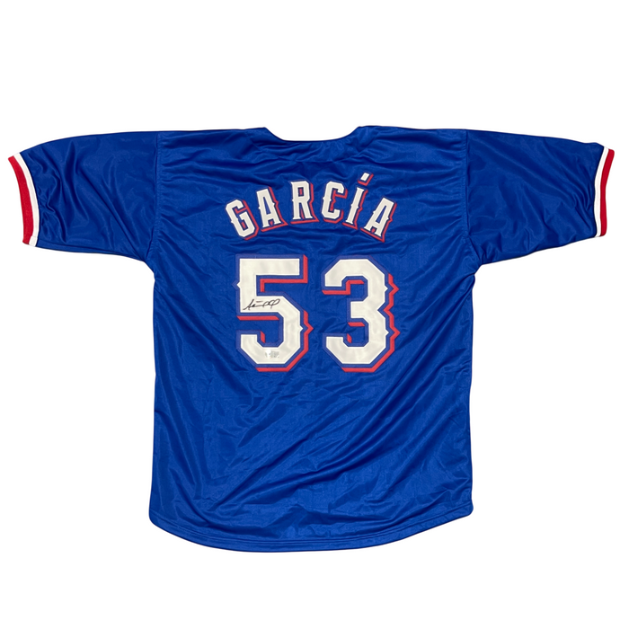 Adolis Garcia Signed Texas Rangers Custom Jersey Beckett Witness BAS COA-Powers Sports Memorabilia