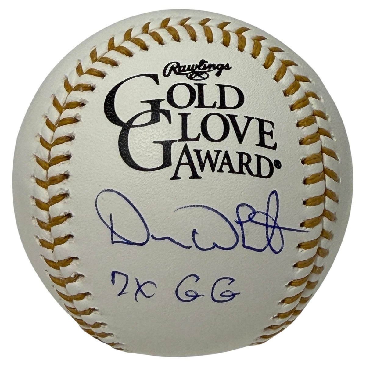Devon White Signed Gold Glove Baseball w/ 7x GG JSA Witness Authenticated-Powers Sports Memorabilia